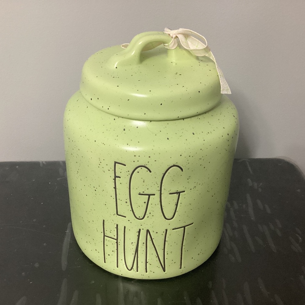 Rae Dunn egg hunt canister